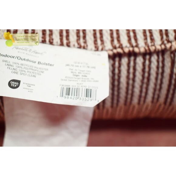 Hearth & Hand with Magnolia 7x18" Broken Stripe Indoor/Outdoor Bolster Pillow* - Picture 5 of 5